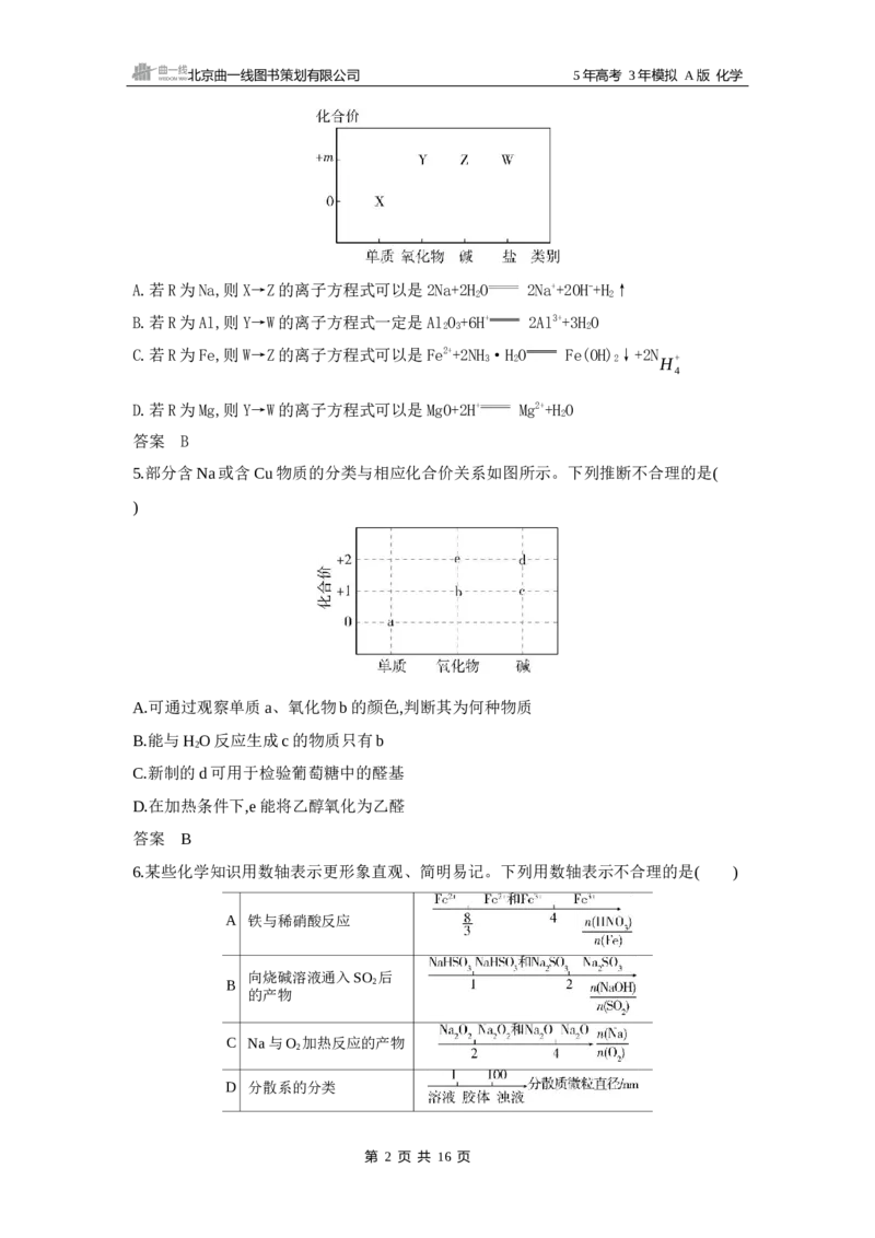 《1_5.专题五　金属及其化合物拓展训练WORD_2025版教学资源包_（总复习系列）2025版《5年高考3年模拟》新高考版A版（⭐全科）_2025版.新高考版.选考总复习.化学.5·3A版_5_资源拓展》第2页预览