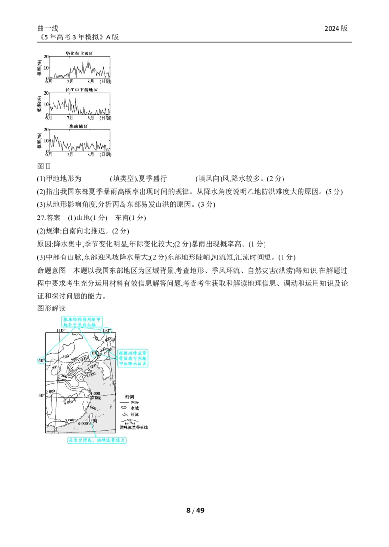 《1_专题十九中国地理_2024版教学资源包_2024版.新高考版地理.5·3A版_21_专题十九中国地理_5_10年高考真题分类题组》第8页预览