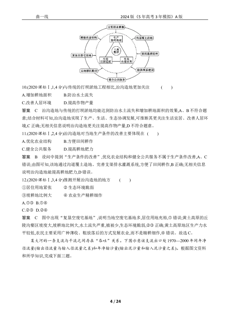 《1_专题十四　不同类型区域的发展_2024版教学资源包_2024版.新高考版地理.5·3A版_16_专题十四不同类型区域的发展_5_10年高考真题分类题组》第4页预览