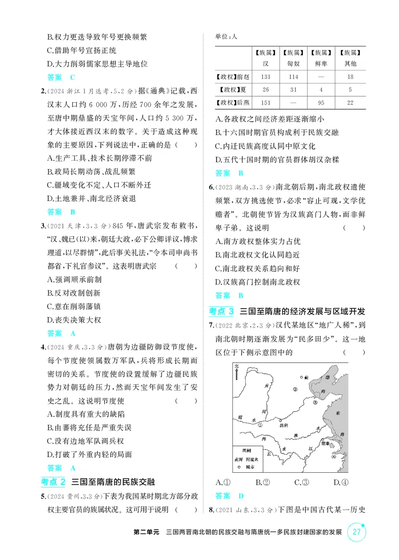 《1_2-第二单元三国两晋南北朝的民族交融与隋唐统一多民族封建国家的发展_2026版教学资源包_202653高考总复习A版_江苏版_2026版.江苏版.选考总复习.历史.5·3A版_二、教师用书PDF_2_精讲册PDF》第6页预览