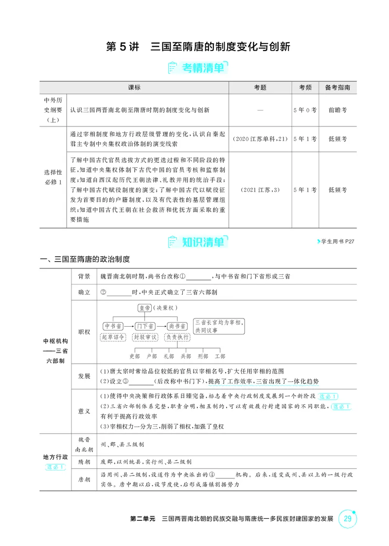 《1_2-第二单元三国两晋南北朝的民族交融与隋唐统一多民族封建国家的发展_2026版教学资源包_202653高考总复习A版_江苏版_2026版.江苏版.选考总复习.历史.5·3A版_二、教师用书PDF_2_精讲册PDF》第8页预览