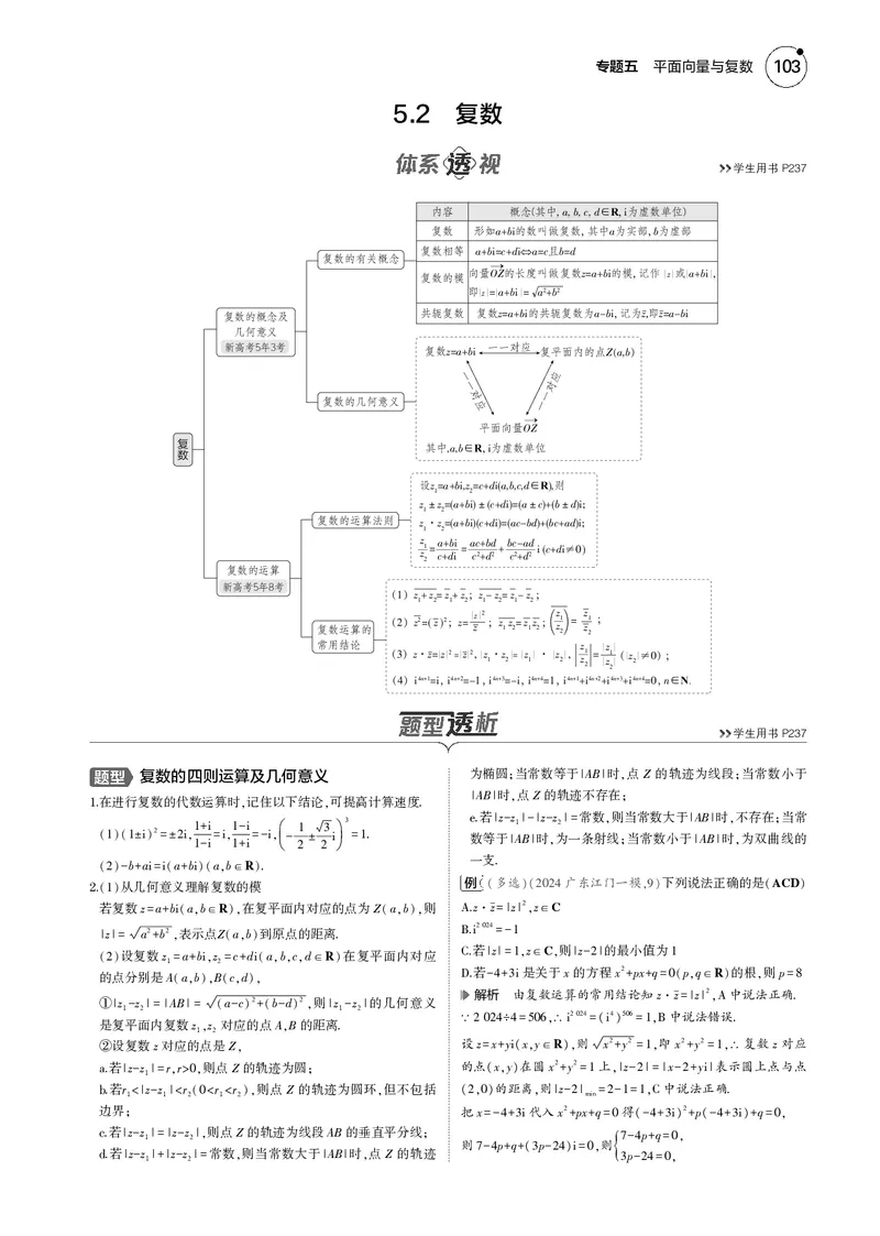 《1_5.2复数_2025版教学资源包_（总复习系列）2025版《5年高考3年模拟》新高考版B版（⭐全科）_2025版.新高考新教材版.高考总复习.数学.5·3B版_图书电子资源_专题五平面向量与复数_52复数》第1页预览
