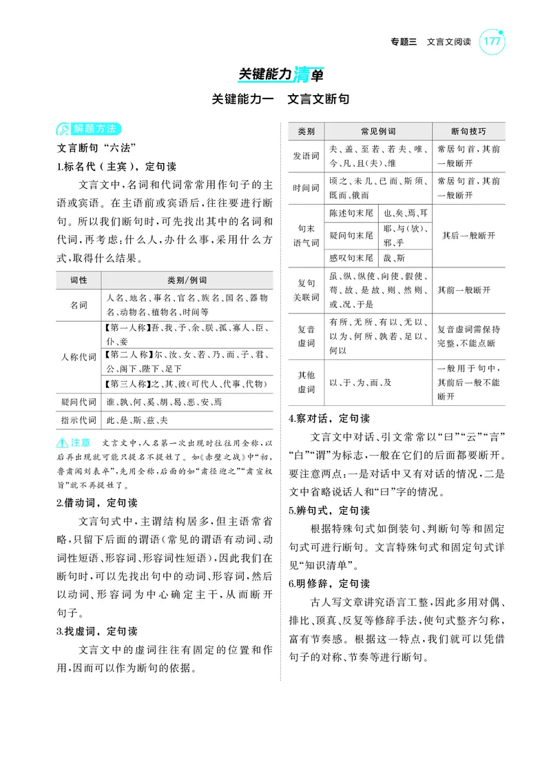 《1_3专题三　文言文阅读_2025版教学资源包_（总复习系列）2025版《5年高考3年模拟》新高考版A版（⭐全科）_2025版.新高考版.高考总复习.语文.5·3A版_第一部分图书电子教参_讲练册》第3页预览
