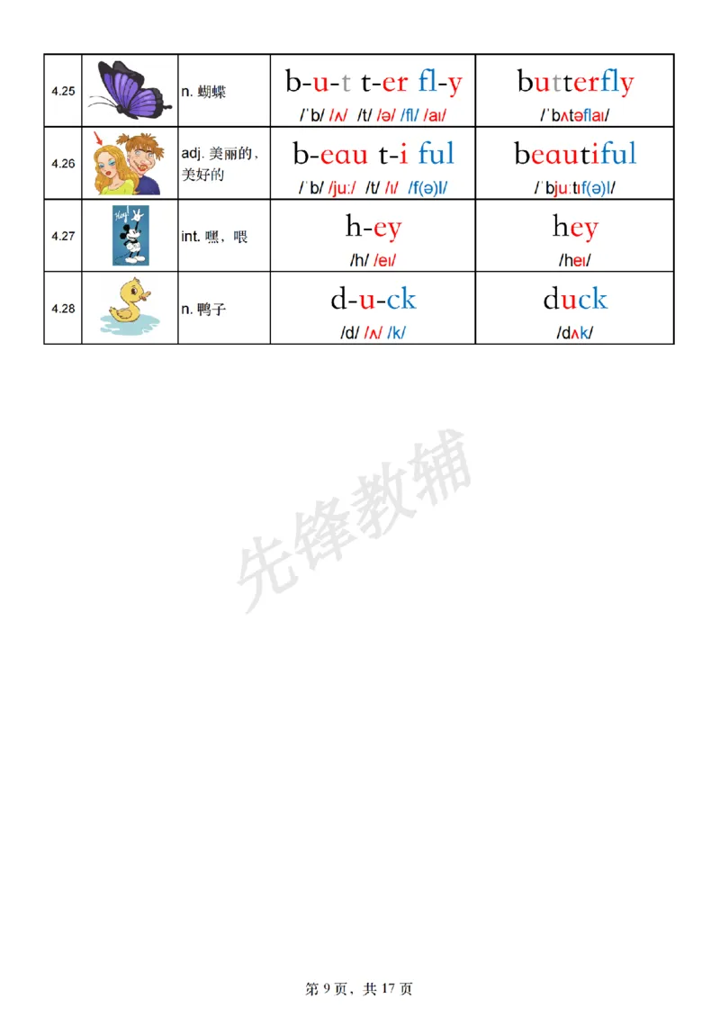 《三年级（下）英语单词表《译林版》_3年级下册同步教辅_3下-英语_英语译林版资料》第9页预览