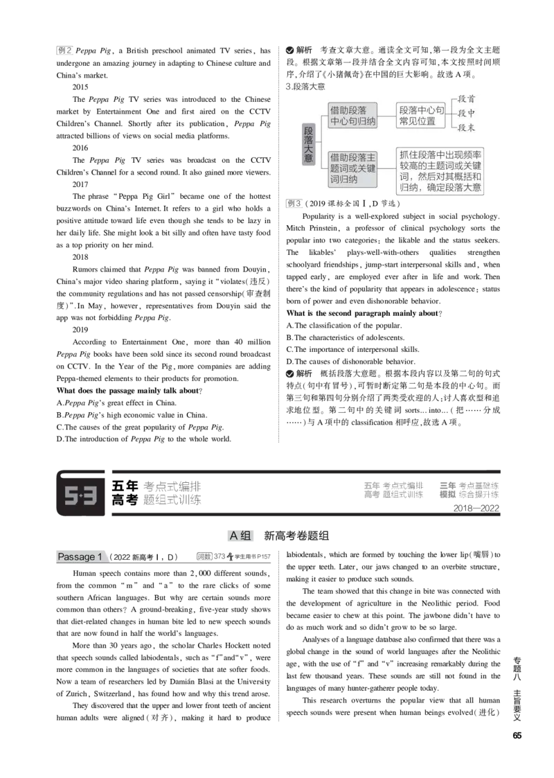 《1_专题八主旨要义_2023版教学资源包_2023版新高考新教材版高考总复习英语5·3B版_2_第二部分阅读理解_2_专题八　主旨要义_4_专题电子书》第2页预览