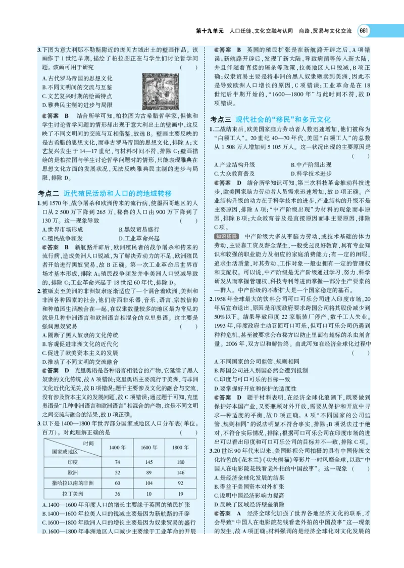 《1_专题考点精析_2023版教学资源包_2023版新高考版选考总复习历史5·3A版_19_第十九单元人口迁徙、文化交融与认同商路、贸易与文化交流_7_专题考点精析》第8页预览