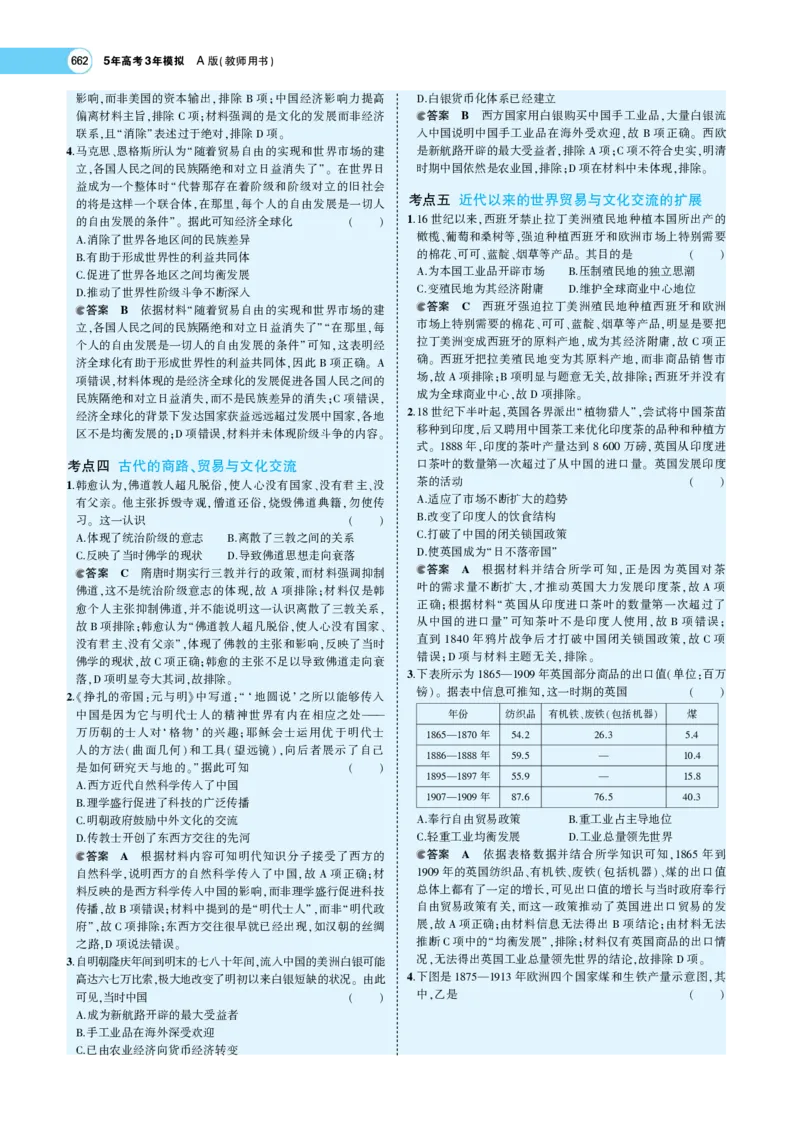 《1_专题考点精析_2023版教学资源包_2023版新高考版选考总复习历史5·3A版_19_第十九单元人口迁徙、文化交融与认同商路、贸易与文化交流_7_专题考点精析》第9页预览