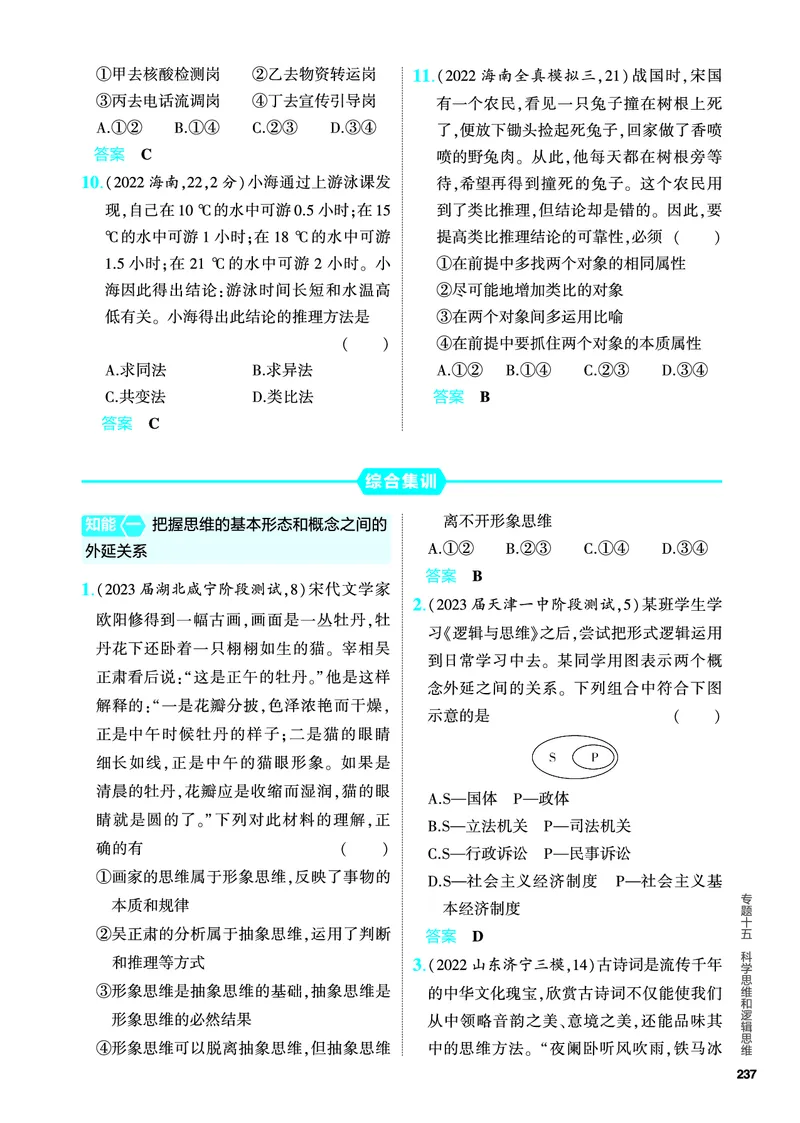 《1_5.PDF教参电子书——分层集训册_2024版教学资源包_2024版.新高考版政治.5·3A版_15_专题十五科学思维和逻辑思维_4_PDF教参电子书》第5页预览