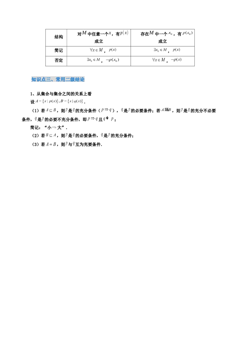 《1.2常用逻辑用语（3大知识点+6大题型）（讲义+精练）（学生版）_高考一二三轮复习_数学_2027年高考数学一轮更新中_72027年高考数学一轮复习解题妙招精讲与题型整合（新高考专用）》第4页预览
