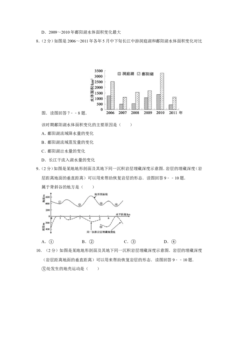 《2012年江苏省高考地理试卷(1)_地理_2027年高考地理专项复习_2008年-2026年地理高考真题-G427_2008-2020年高考_地方卷_江苏高考地理08-21_A4word版》第4页预览