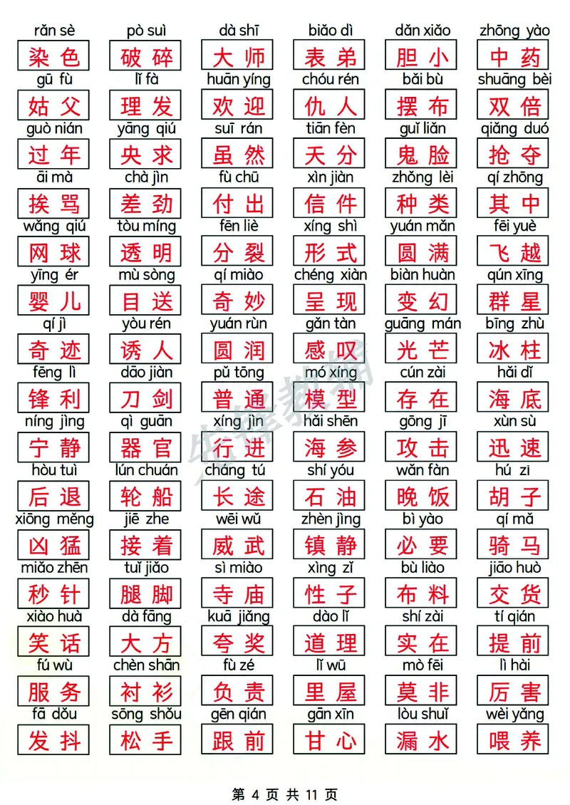 《三年级（下）语文全册重点知识总结(3)_3年级下册同步教辅_3下-语文_三下语文重点必背》第4页预览