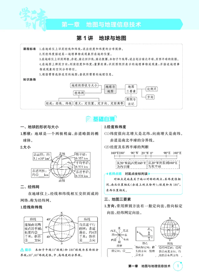 《1_26版53A浙江地理精讲册第1章_2026版教学资源包_202653高考总复习A版_浙江版_2026版.浙江版.选考总复习.地理.5·3A版_图书电子资源_第一章地图与地理信息技术_2_精讲册PDF》第1页预览