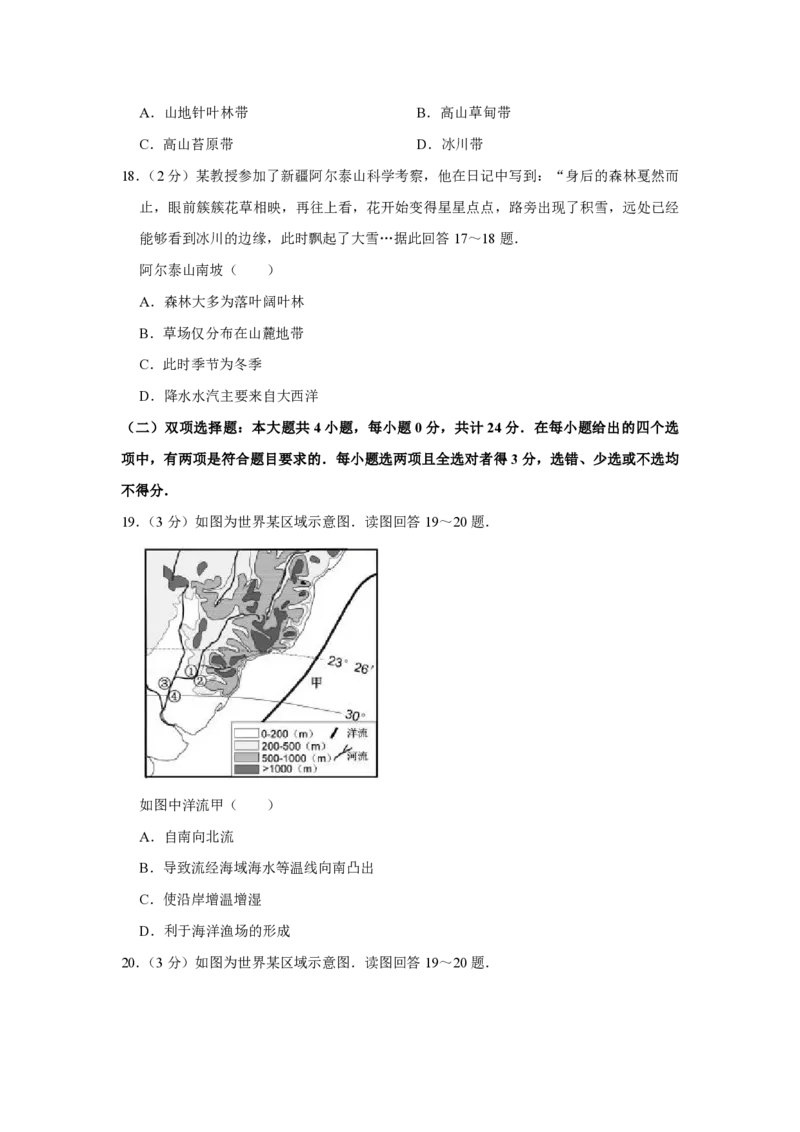 《2016年江苏省高考地理试卷(1)_地理_2027年高考地理专项复习_2008年-2026年地理高考真题-G427_2008-2020年高考_地方卷_江苏高考地理08-21_A4word版_PDF版（赠送）》第8页预览