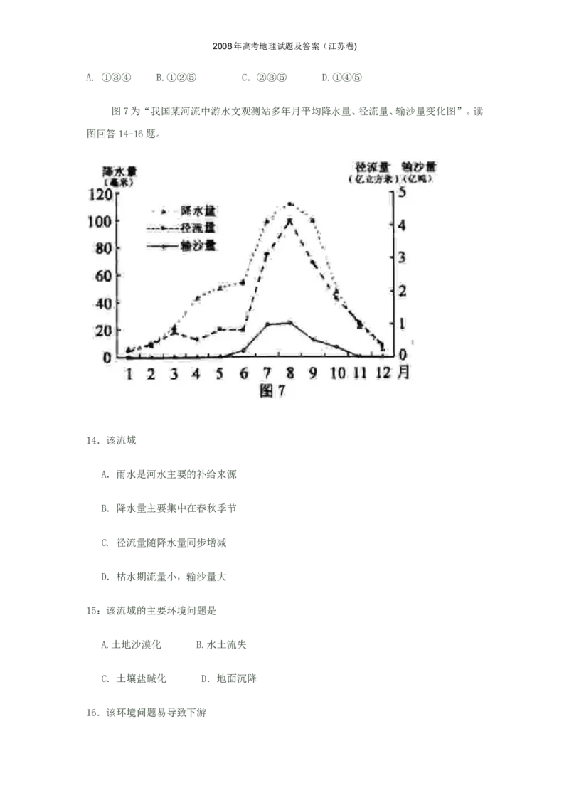 《2008年江苏高考地理试题及答案(1)_地理_2027年高考地理专项复习_2008年-2026年地理高考真题-G427_2008-2020年高考_地方卷_江苏高考地理08-21_A4word版》第6页预览