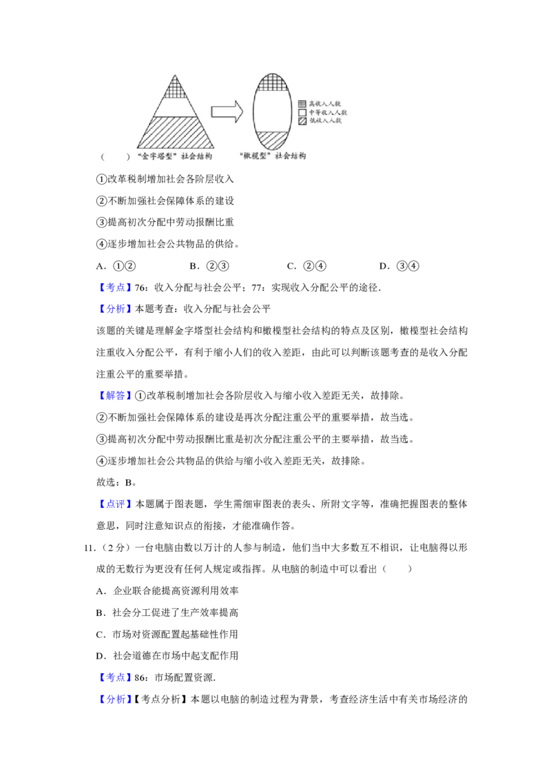 《2012年江苏省高考政治试卷解析版(1)_zheng治_2027年高考政治专项复习_2008年-2026年政治高考真题-G427_2008-2020年高考_地方卷_江苏高考政治08-20_A4word版_PDF版（赠送）》第7页预览