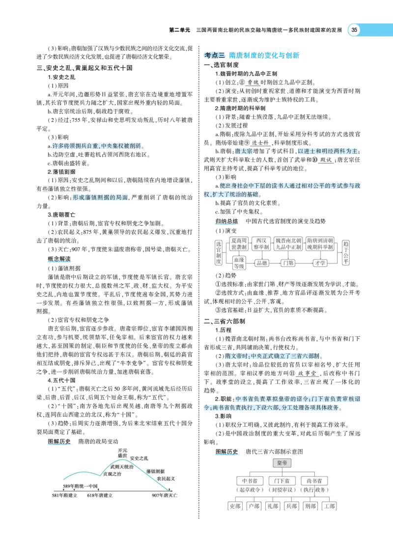 《1_专题考点精析_2023版教学资源包_2023版新高考版选考总复习历史5·3A版_2_第二单元三国两晋南北朝的民族交融与隋唐统一多民族封建国家的发展_7_专题考点精析》第4页预览