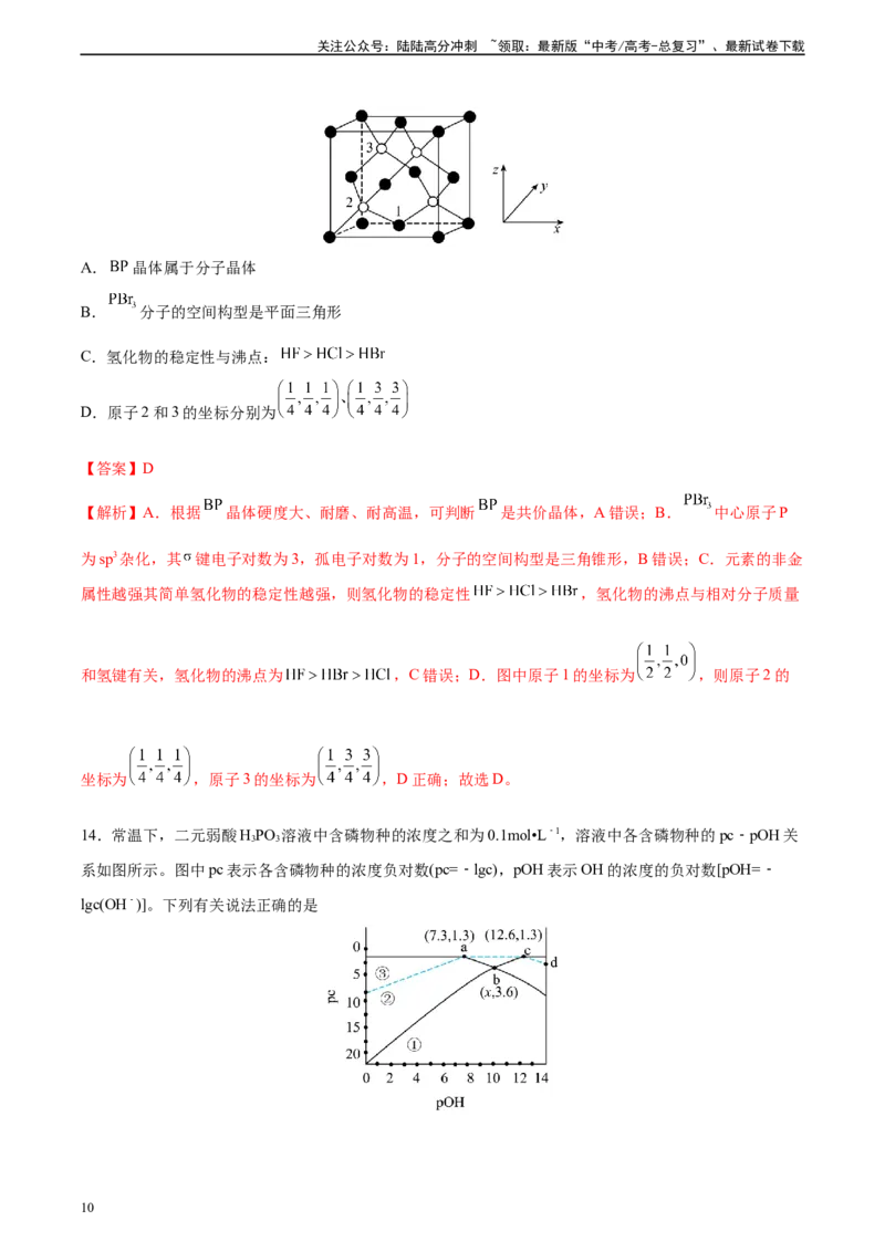 《黄金卷07（题型题量：14道选择题+4道非选择题）-2024年高考化学模拟卷（黑龙江、甘肃、吉林、安徽、江西、贵州、广西）（解析版）_05-化学-高考总复习_一轮复习_2024年》第10页预览