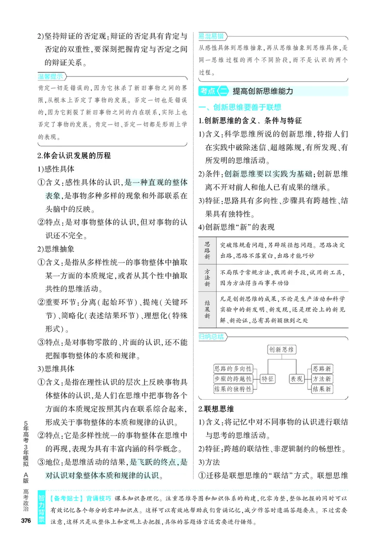 《2_4.知识讲解专题十六_2024版教学资源包_2024版.新高考版政治.5·3A版_16_专题十六辩证思维和创新思维_4_PDF教参电子书》第2页预览