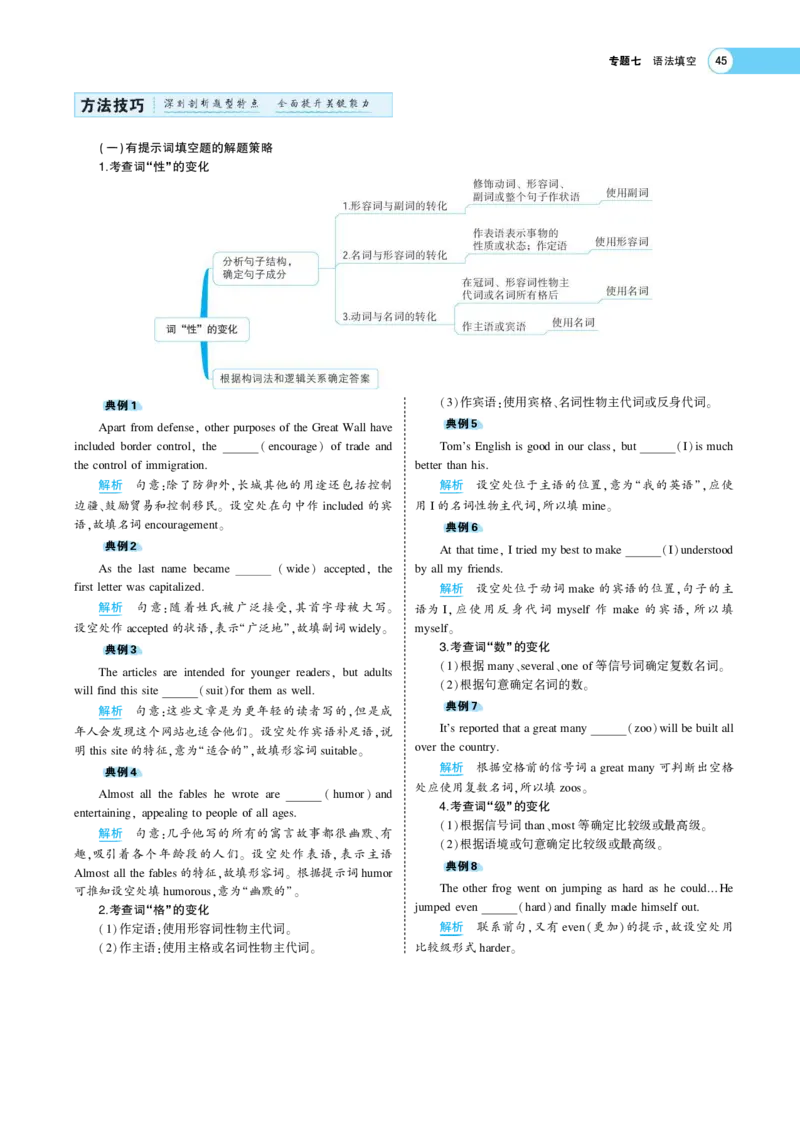 《1_专题考点精析(1)_2023版教学资源包_2023版新高考版高考总复习英语5·3A版_7_专题七语法填空_6_专题考点精析》第4页预览