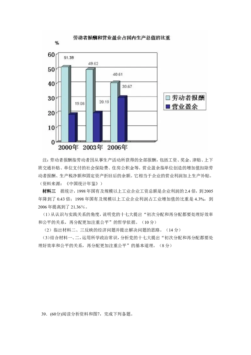 《2008年全国统一高考政治试卷（全国卷ⅱ）（含解析版）(1)_zheng治_2027年高考政治专项复习_2008年-2026年政治高考真题-G427_2008-2020年高考_全国卷_全国统一高考政治（新课标ⅱ）08-21_A4word版》第3页预览