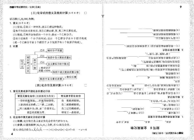 《高频点速记A4小册子_2026版《万维中考试题研究》多省合集_2026版《万唯中考-试题研究》云南语数英物化_2026万唯中考试题研究云南化学》第6页预览
