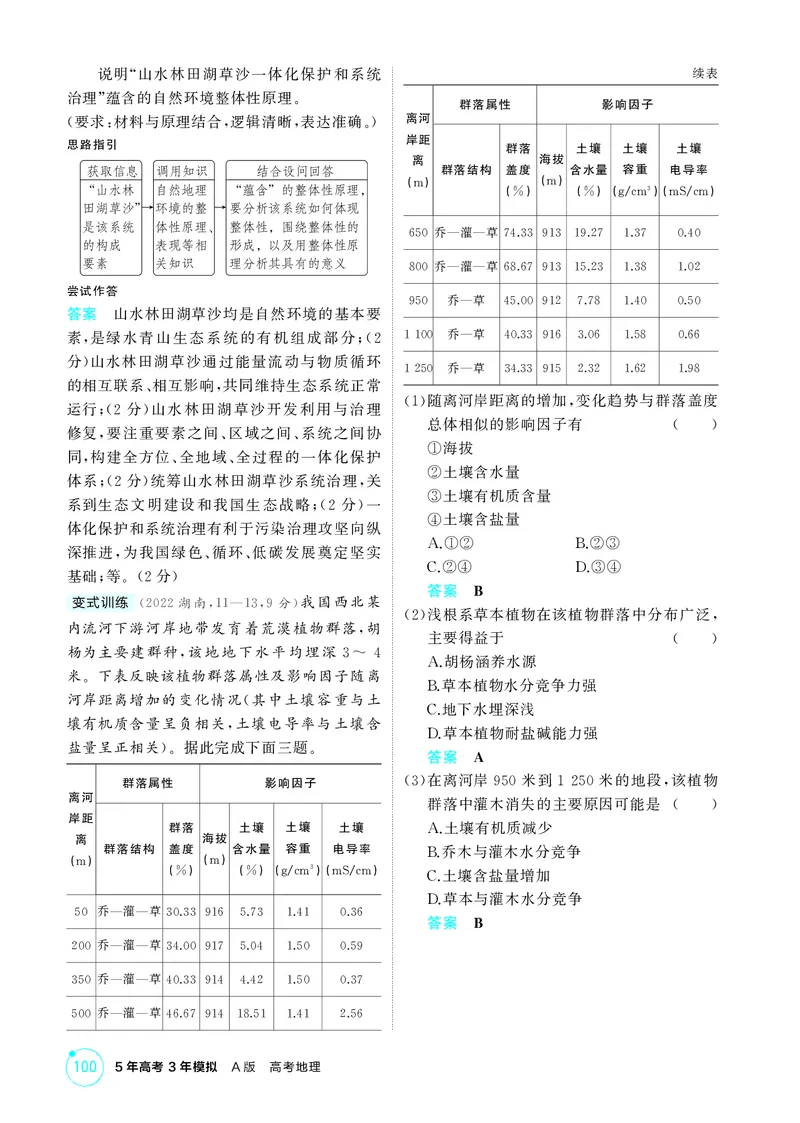《1_第六章　自然环境的整体性与差异性_2026版教学资源包_202653高考总复习A版_湖南版_2026版.湖南版.选考总复习.地理.5·3A版_第六章自然环境的整体性与差异性_2_精讲册PDF》第8页预览