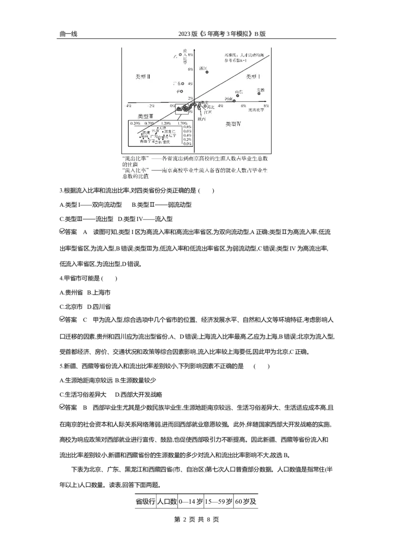 《2_专题七　人口与环境专题测试卷_2023版教学资源包_2023版新高考新教材版选考总复习地理5·3B版_7_专题七人口与环境_4_专题七专题资料包（WORD版）_1_专题资料包》第2页预览