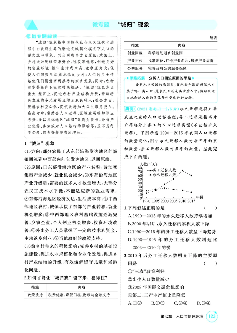 《1_第七章　人口与地理环境_2026版教学资源包_202653高考总复习A版_山东版_2026版.山东版.选考总复习.地理.5·3A版_第七章人口与地理环境_2_精讲册PDF》第7页预览