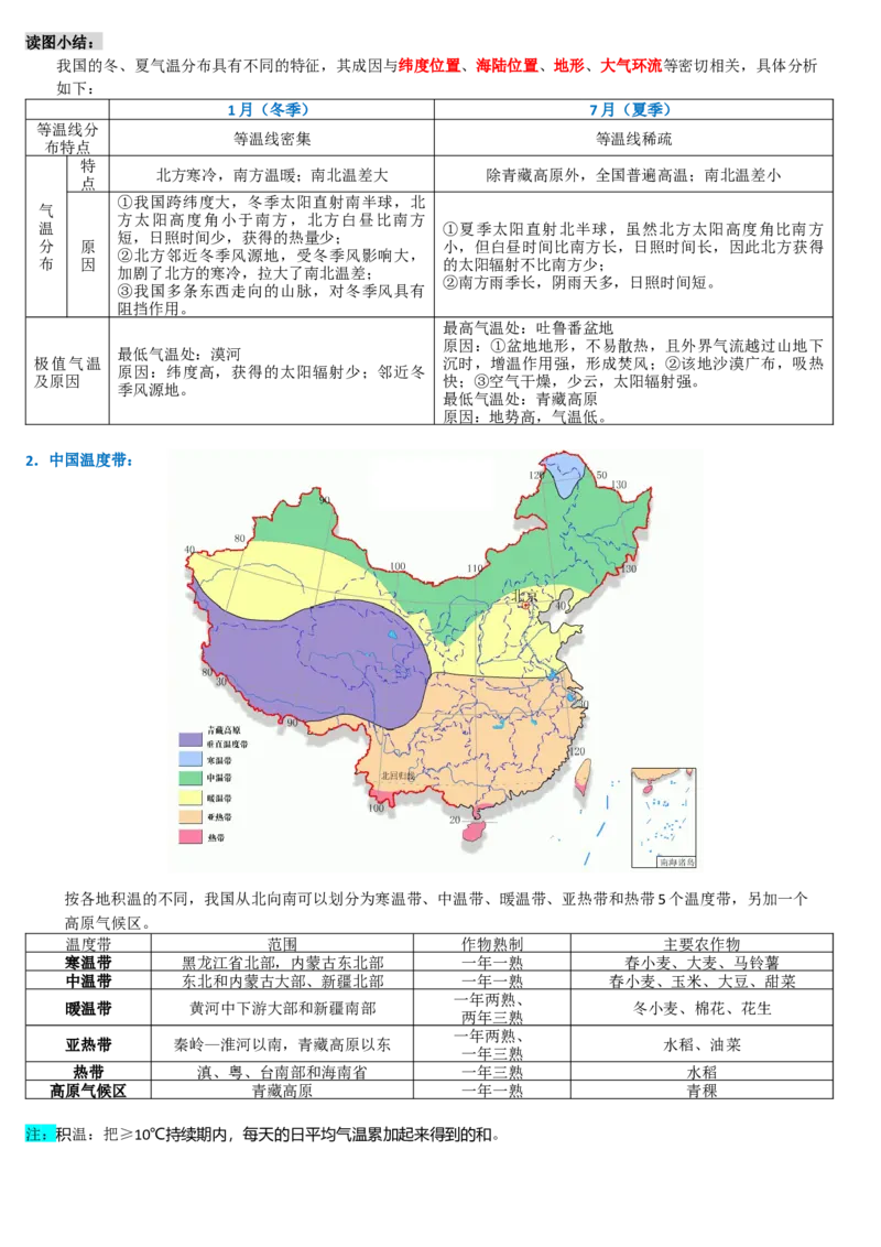 《2027届高考地理一轮复习知识梳理——中国气候_地理_2027年高考地理一轮_32027届高考地理一轮复习知识梳理（区域地理中国地理）》第2页预览