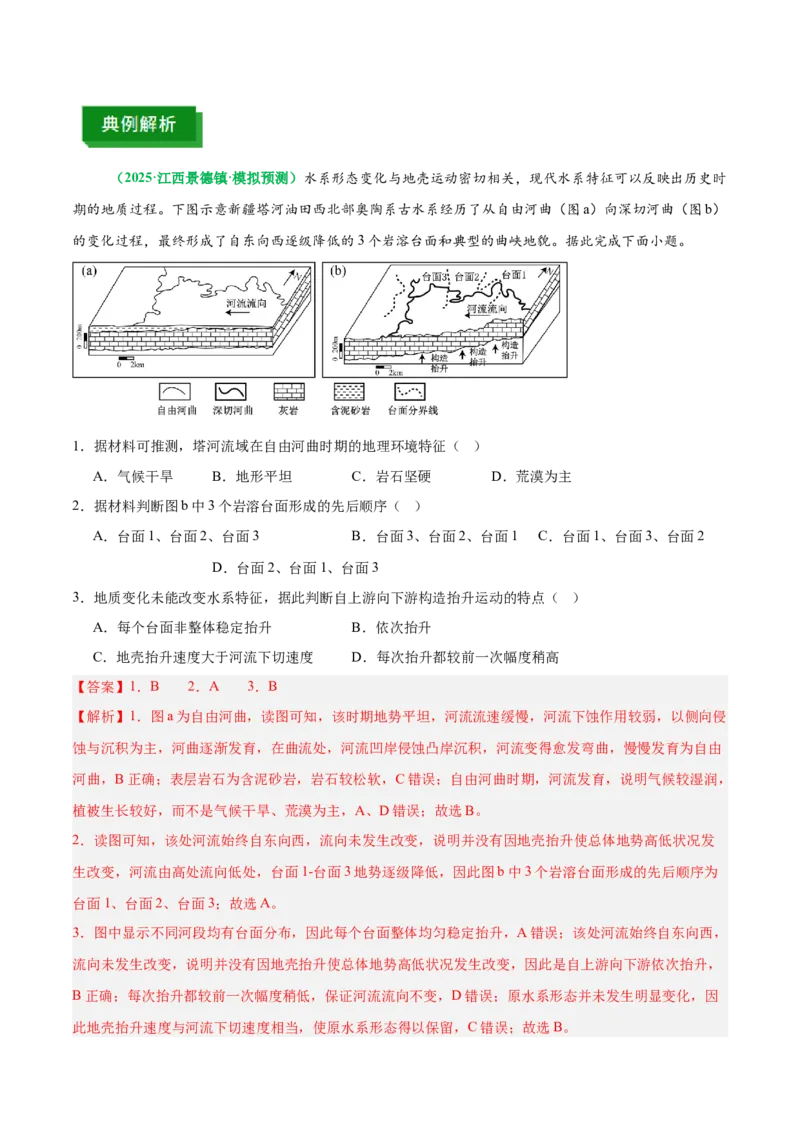 《专题13地貌演化与人类活动（重难专练）（全国通用）（教师版）_地理_2026年-地理高考专项复习_2026年高考地理重难点讲义专练（新高考通用）-G102_2026版》第5页预览