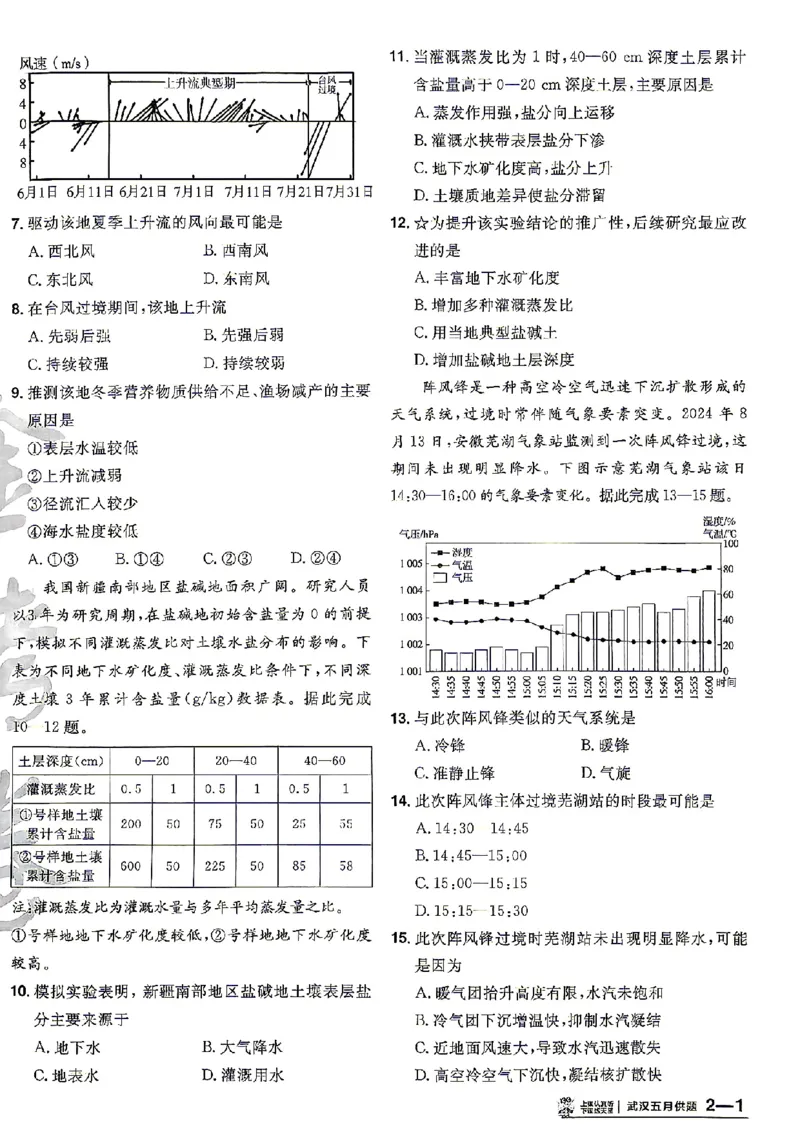 《地理A4_652027《天星教育•金考卷特快专递》（第1-3期）（高考）（9科全）_2027《天星教育•金考卷特快专递》（第2期）（高考）（9科全）》第8页预览