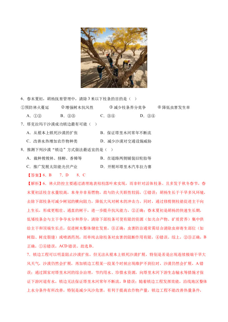 《专题05区域发展与国家安全（教师版）_地理_2026年-地理高考专项复习_2025年高考地理二模试题分类汇编（云南专用）》第4页预览