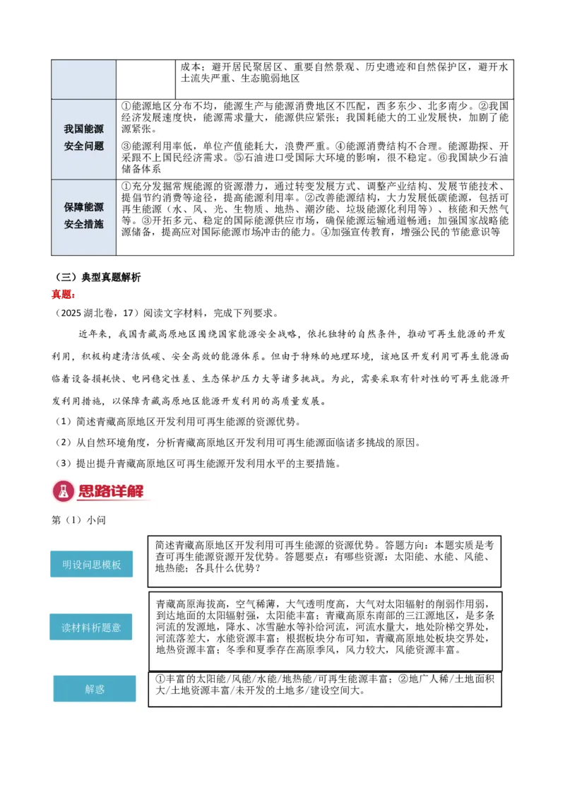 《专题12资源、环境与国家发展（知识·方法·能力清单）（全国通用）（教师版）_地理_2026年-地理高考二轮复习_2026年高考地理二轮复习知识清单（全国通用）-G448_2026版》第9页预览