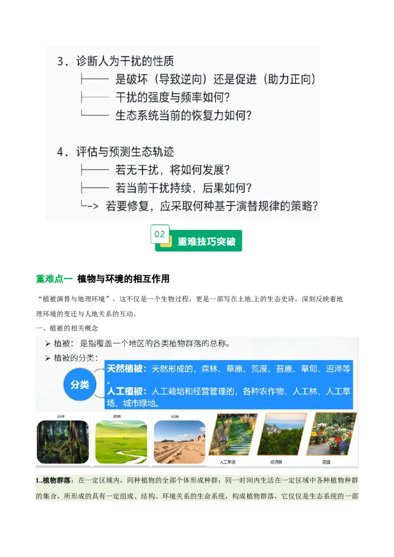 《专题17植被演替与地理环境（重难专练）（全国通用）（教师版）_地理_2026年-地理高考专项复习_2026年高考地理重难点讲义专练（新高考通用）-G102_2026版》第2页预览
