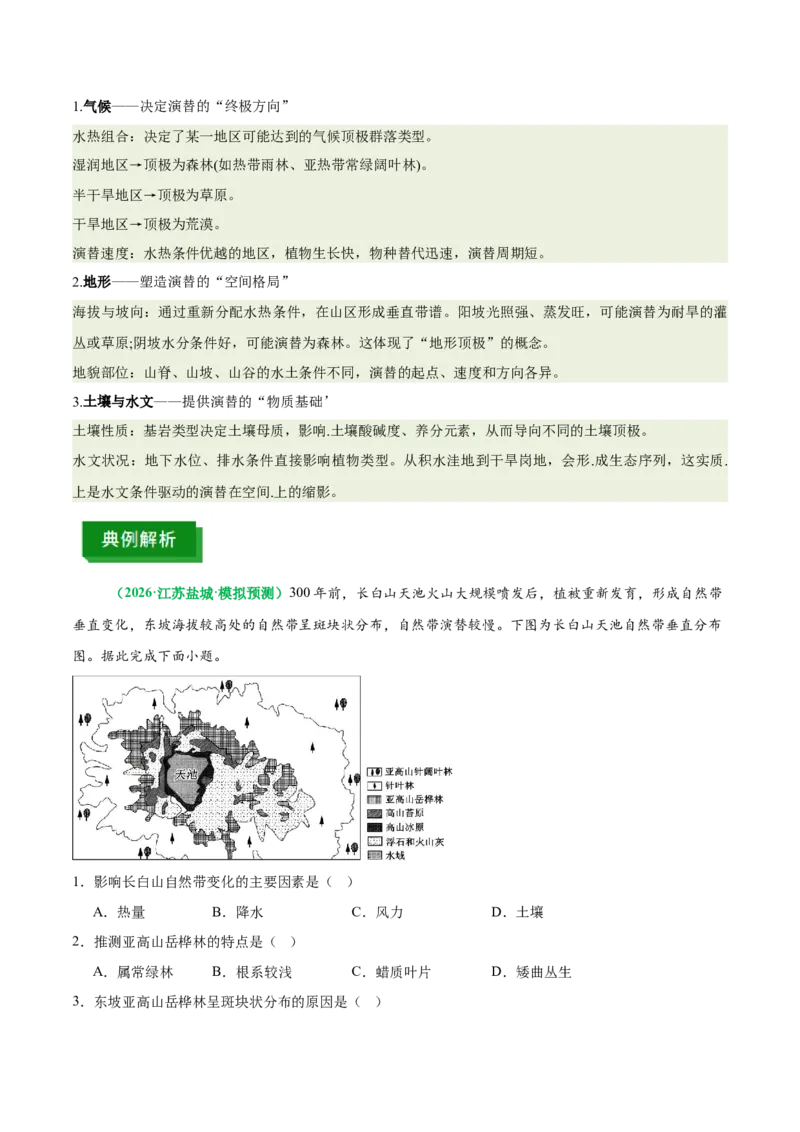 《专题17植被演替与地理环境（重难专练）（全国通用）（教师版）_地理_2026年-地理高考专项复习_2026年高考地理重难点讲义专练（新高考通用）-G102_2026版》第4页预览