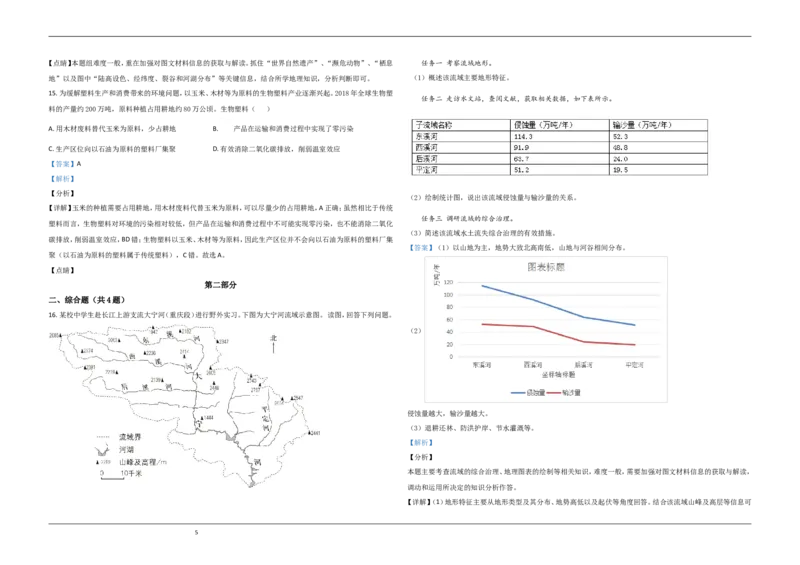 《2020年北京市高考地理试卷(含解析版)(1)_地理_2027年高考地理专项复习_2008年-2026年地理高考真题-G427_2008-2020年高考_地方卷_北京高考地理08-21_A3word版》第5页预览