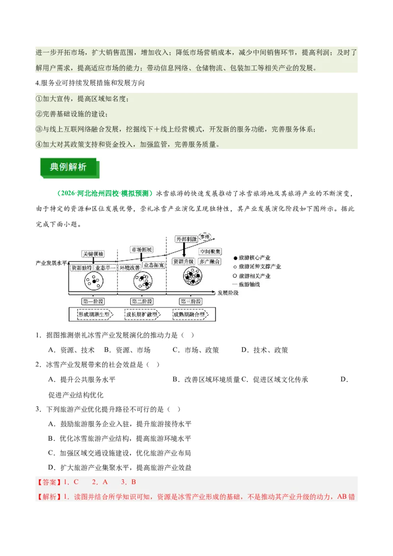 《专题25新型服务业（重难专练）（全国通用浙江专用）（教师版）_地理_2026年-地理高考专项复习_2026年高考地理重难点讲义专练（新高考通用）-G102_2026版》第7页预览