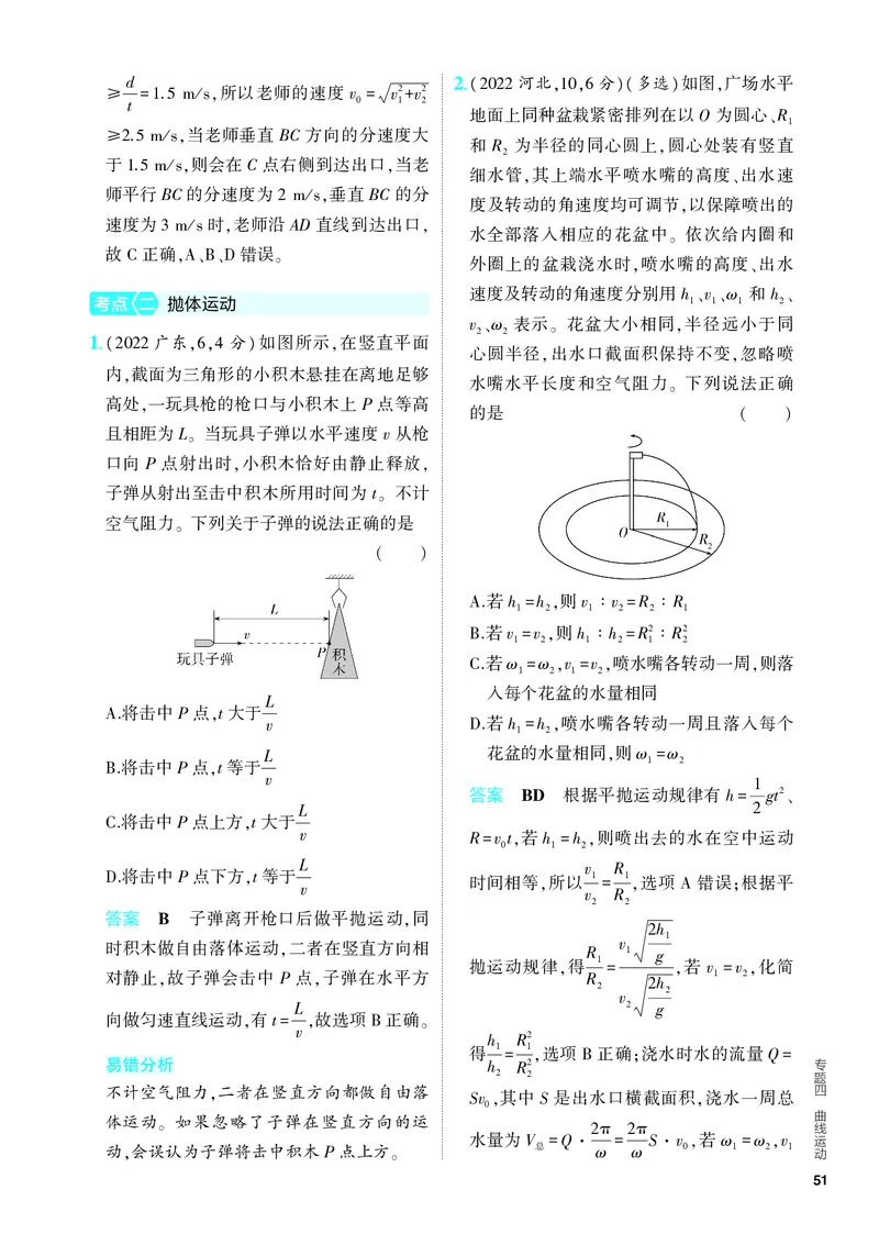 《2_5.PDF教参电子书——分层集训册_2024版教学资源包_2024版.新高考版物理.5·3A版_4_专题四曲线运动_4_PDF教参电子书》第2页预览