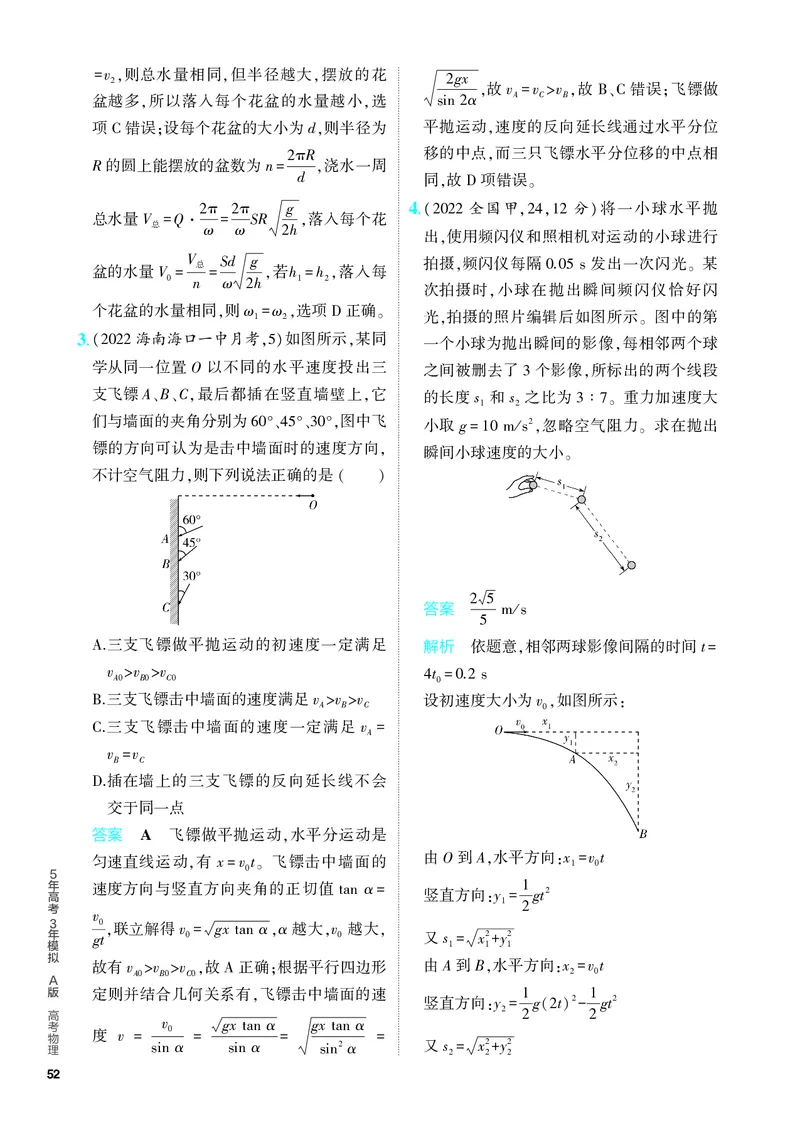 《2_5.PDF教参电子书——分层集训册_2024版教学资源包_2024版.新高考版物理.5·3A版_4_专题四曲线运动_4_PDF教参电子书》第3页预览