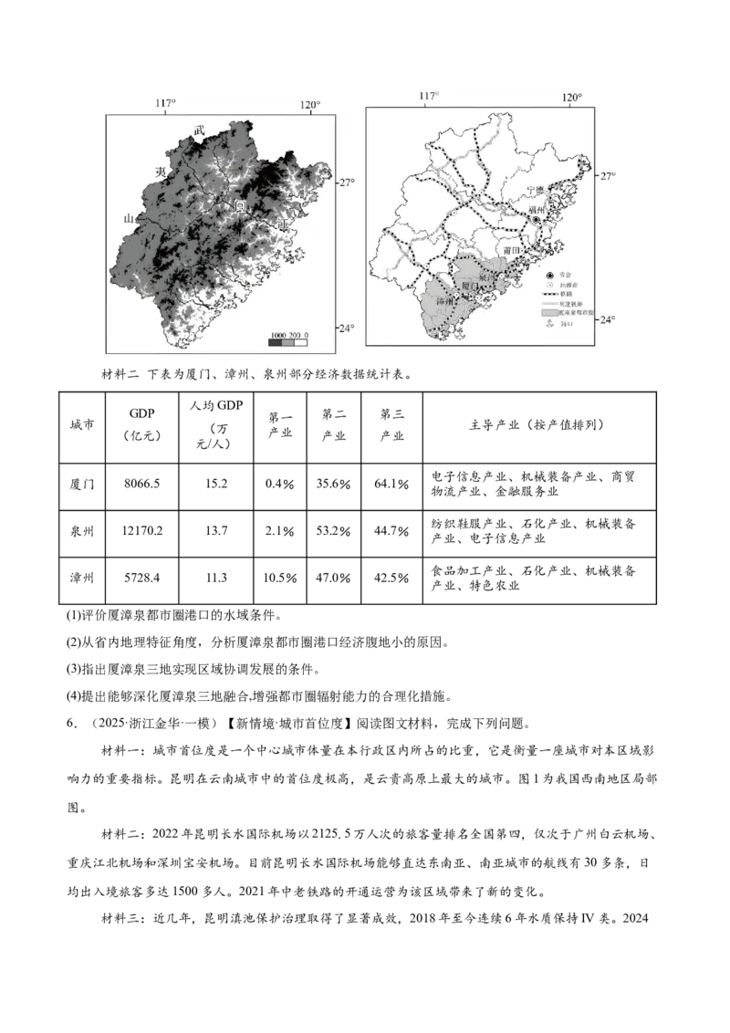 《专题09区域发展战略（高频非选择题）（学生版）_地理_2026年-地理高考专项复习_2025年高考地理一模试题分类汇编（新高考通用）》第4页预览