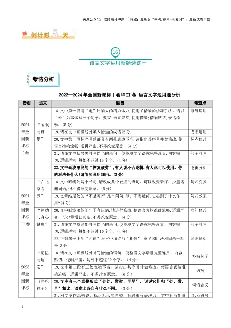 《语文（四）（学生版）-34页_专项复习_2025年_2025年高考考前20天终极冲刺攻略语文_2025届》第2页预览