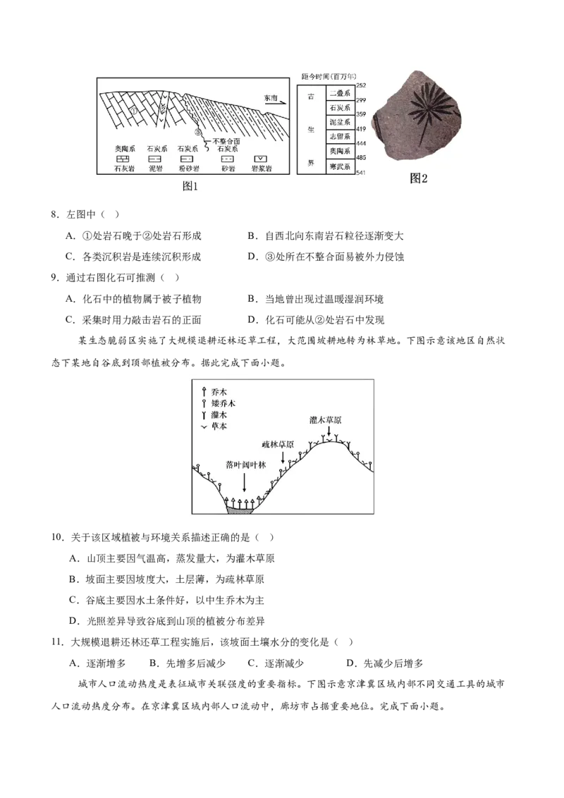 《地理二模模拟卷01（天津专用）（考试版）_地理_2026年-地理高考专项复习_2026年高考第一二三次模拟考试地理-G181_高考地理第二次模拟卷16套_2026版_地理二模模拟卷01（天津专用）》第3页预览