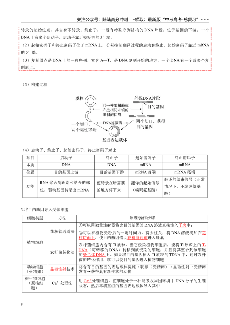 《第42讲基因工程以及生物技术的安全性和伦理问题（知识清单）（全国通用）（教师版）_06-生物-高考总复习_一轮复习_2026年-生物高考一轮复习_2026版_第十单元生物技术与工程》第8页预览