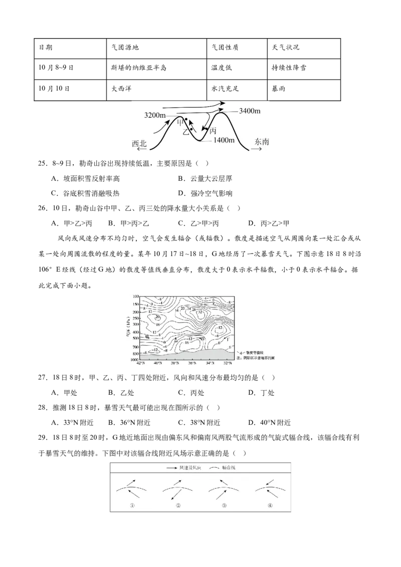 《《大气圈》专题集训_地理_2027年高考地理专项复习_22027届高考地理考前专题集训》第6页预览