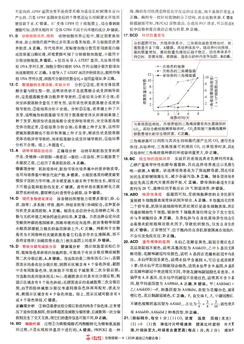 《2027金考卷特快专递第一期生物解析册_652027《天星教育•金考卷特快专递》（第1-3期）（高考）（9科全）_2027《天星教育•金考卷特快专递》（第1期）（高考）（9科全）》第4页预览