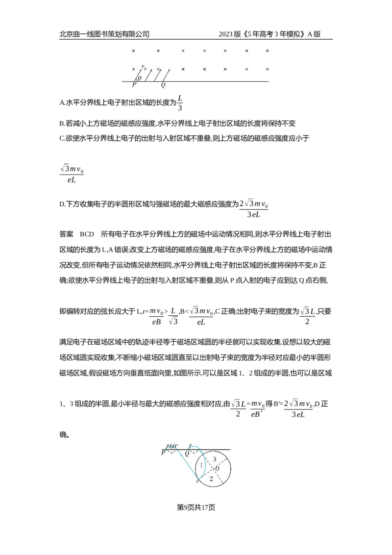 《1_应用创新题组_2023版教学资源包_2023版新高考版选考总复习物理5·3A版_10_专题十磁场_5_应用创新题组》第9页预览