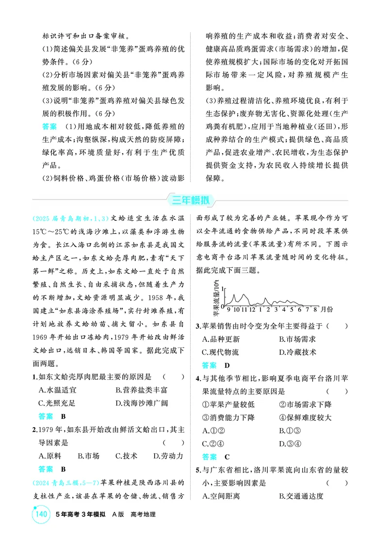 《1_第九章　产业区位因素及其变化_2026版教学资源包_202653高考总复习A版_山东版_2026版.山东版.选考总复习.地理.5·3A版_第九章产业区位因素及其变化_1_精练册PDF》第4页预览