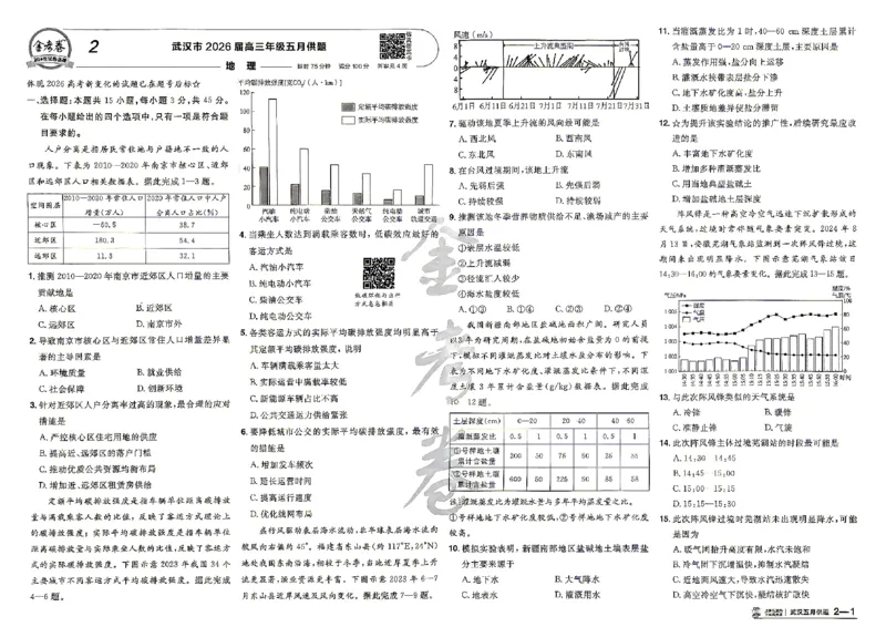 《地理A3_652027《天星教育•金考卷特快专递》（第1-3期）（高考）（9科全）_2027《天星教育•金考卷特快专递》（第2期）（高考）（9科全）》第4页预览