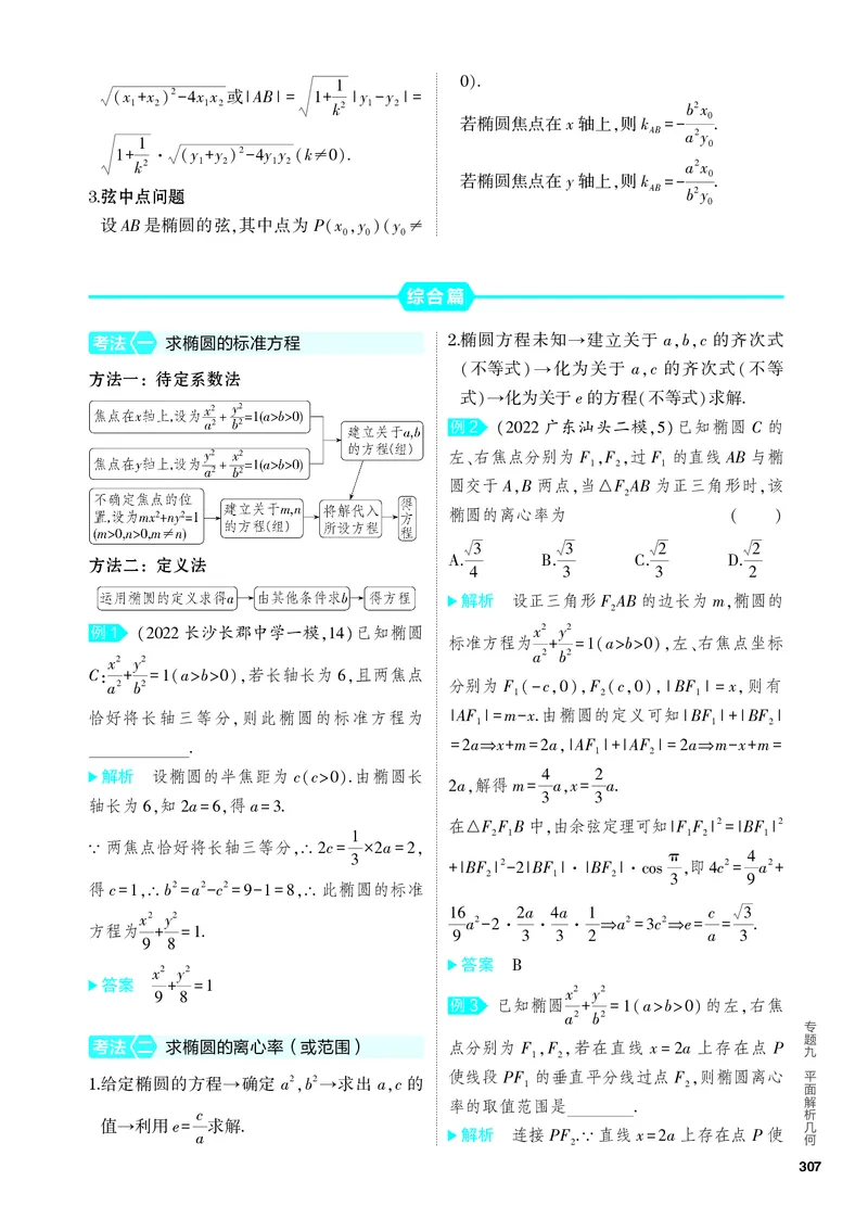 《2_9.2　椭圆及其性质_2024版教学资源包_2024版.新高考版数学.5·3A版_28_专题九92椭圆及其性质_4_PDF教参电子书》第2页预览