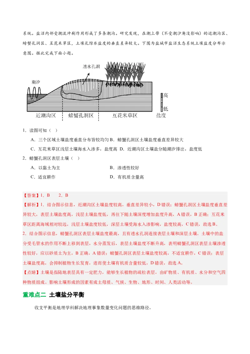 《专题16土壤特征与土壤盐分平衡（重难专练）（全国通用）（教师版）_地理_2026年-地理高考专项复习_2026年高考地理重难点讲义专练（新高考通用）-G102_2026版》第8页预览